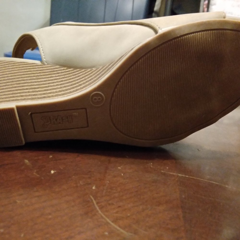 BRASH TAN SUEDE HEELED SANDAL BOOT - Picture 3 of 8